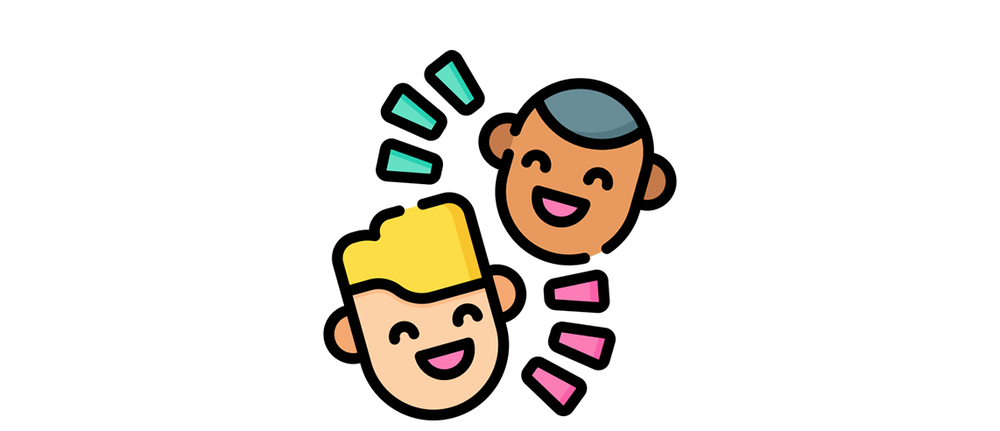 Illustration of smiling person with snack in hand representing crunchy and nutritious toasted corn and peanut mix