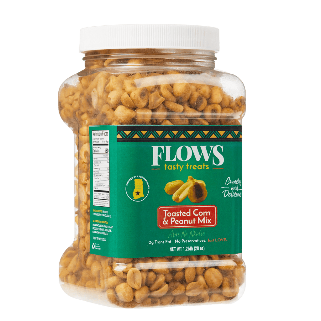 Toasted Corn and Peanut Mix, Nutritious and crunchy Flows Tasty Treats